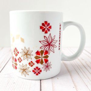 Starbucks Christmas Holiday Snowflake Coffee Mug, 12oz Ceramic Cup